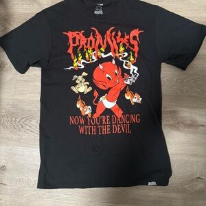Provilex Black Graphic Tee with Devil Design